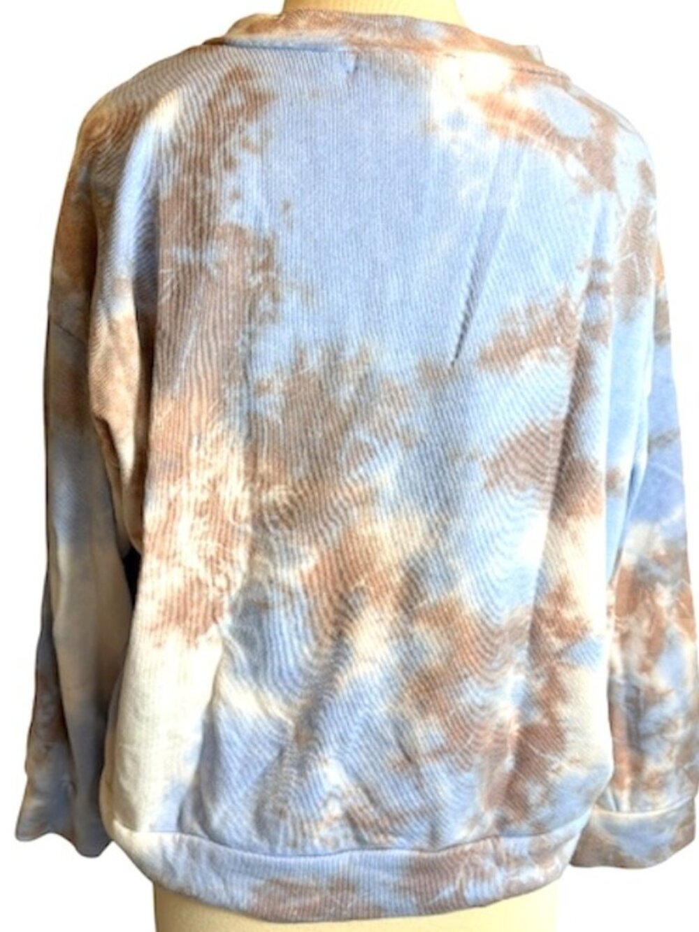 Michael Stars Blue Brown Tie Dye Sweatshirt - Picture 2 of 7